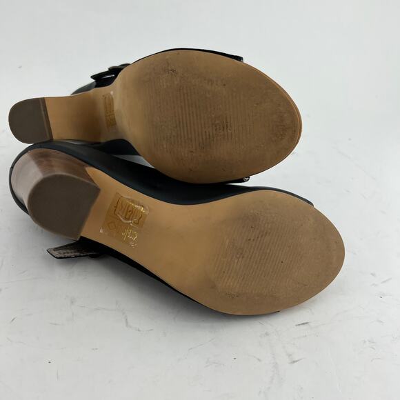 Faryl Robin (8) X Free People Tate Black Suede Leather Stacked Heel Ankle Boots - Picture 7 of 11